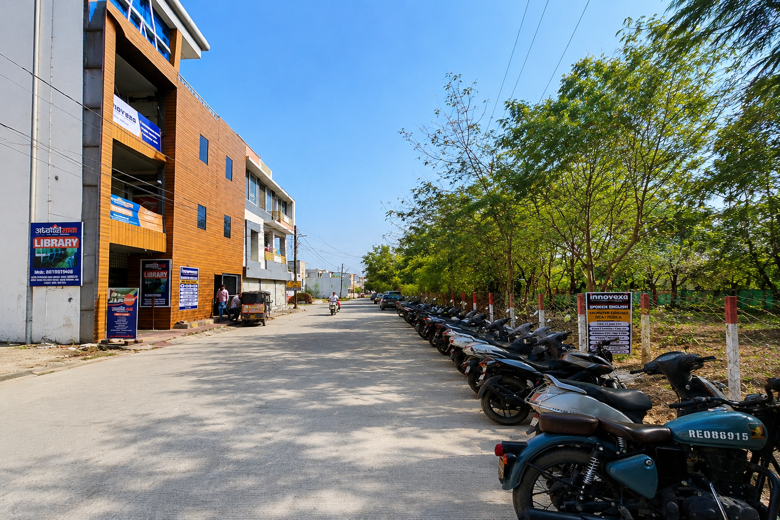 Safe parking facility at Adhyayanshala Self Study Library