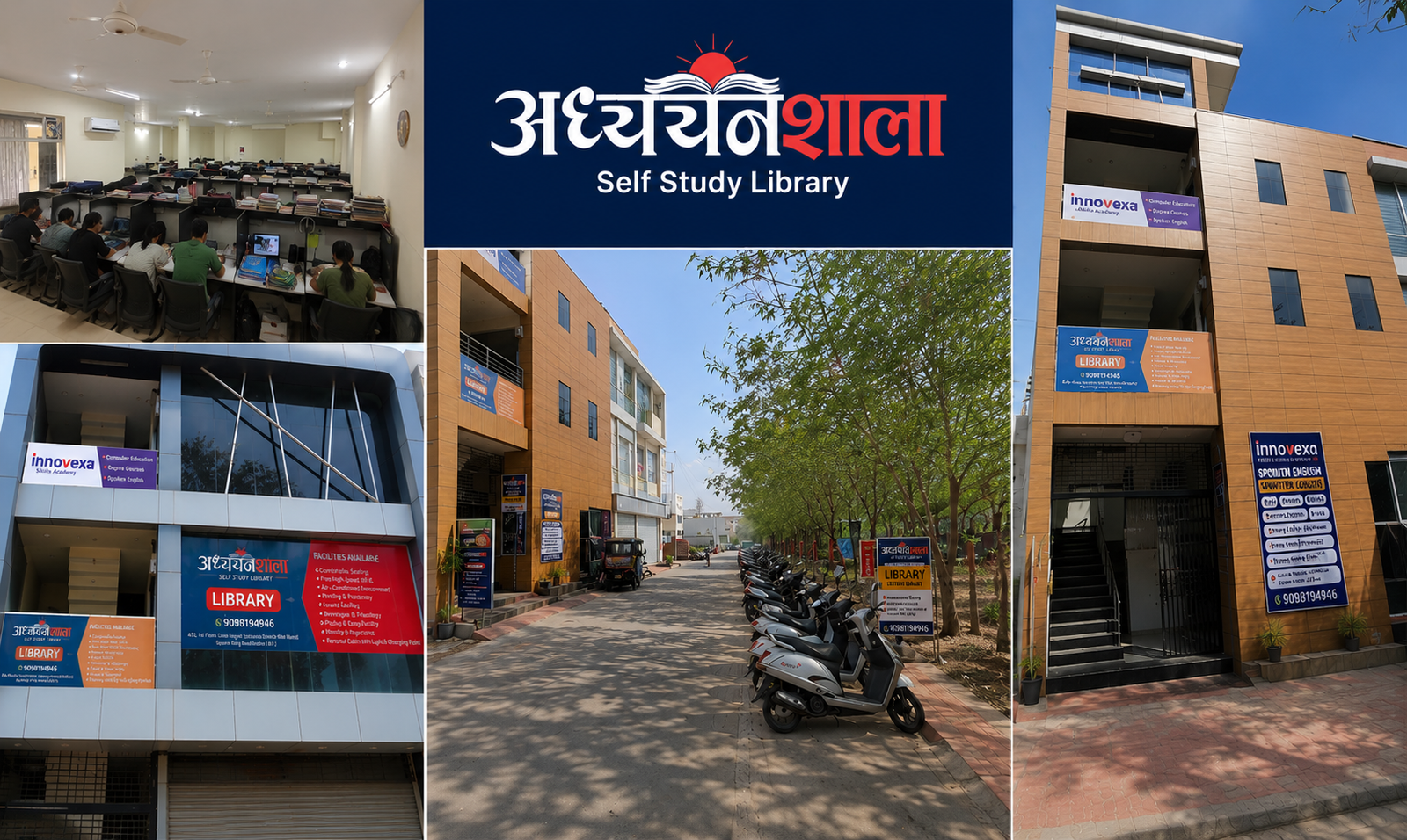Modern self-study library and academy